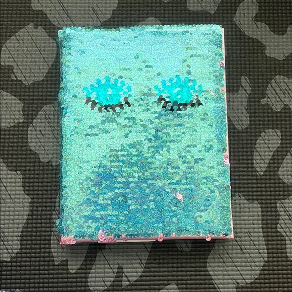 Blue and Pink Reversible Sequin Journal/Notebook - Picture 1 of 6